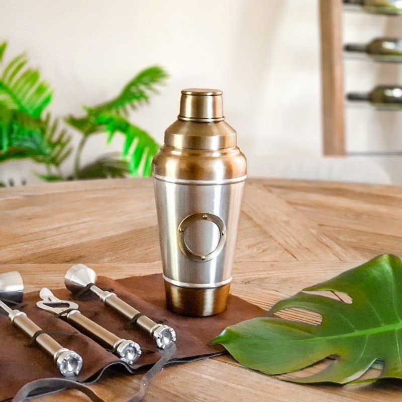 Steel and Antique Brass Shaker