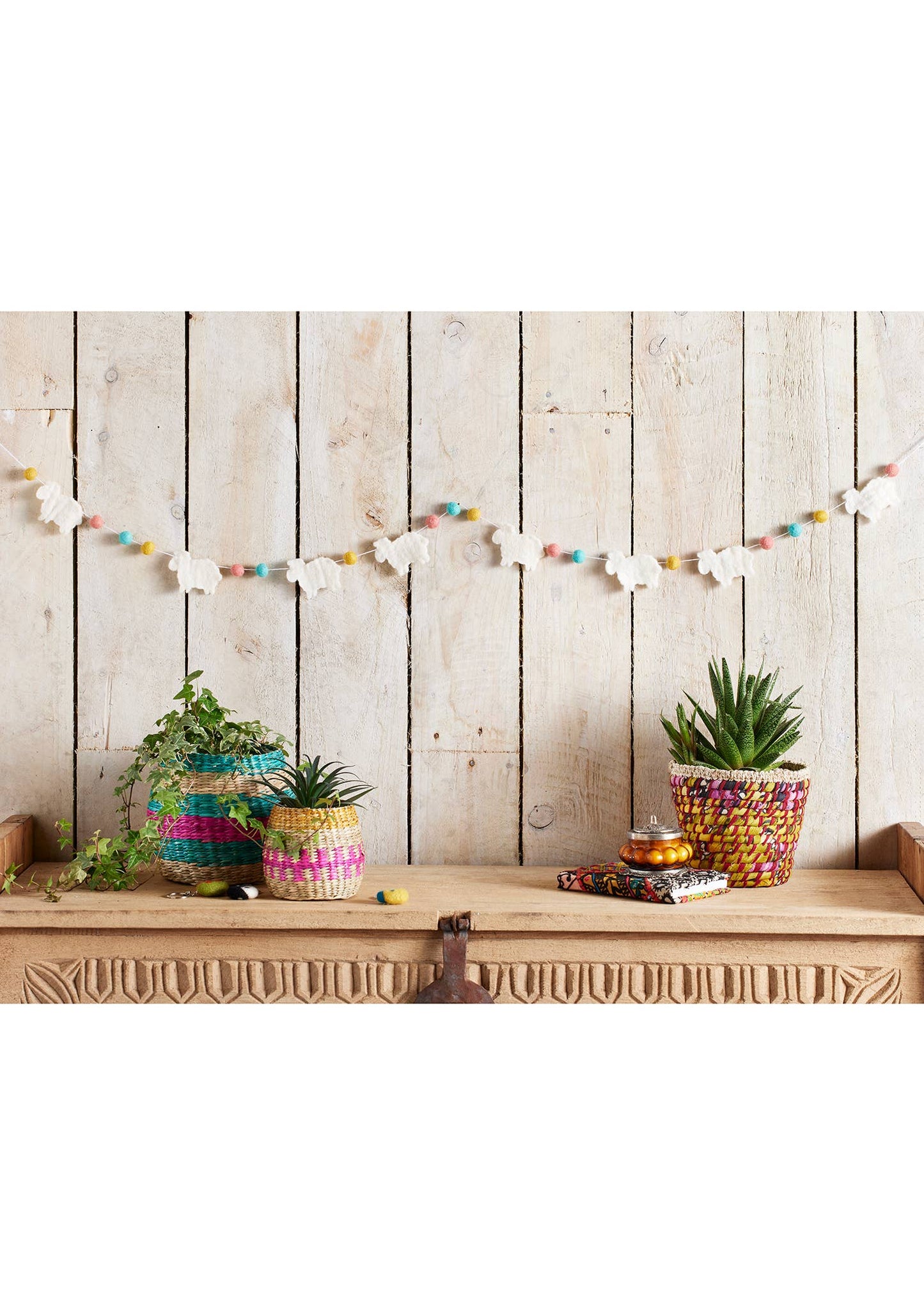 Felt Sheep Garland