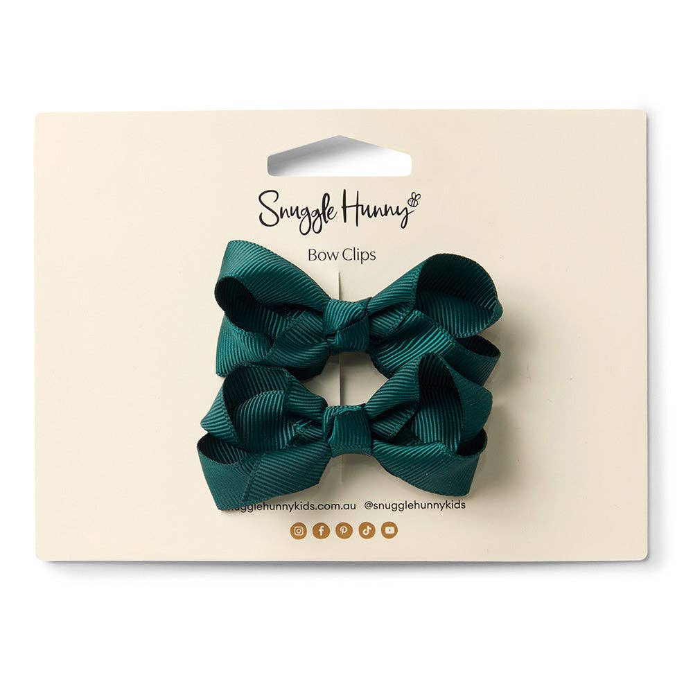 Pine Piggy Tail Hair Clips - Pair