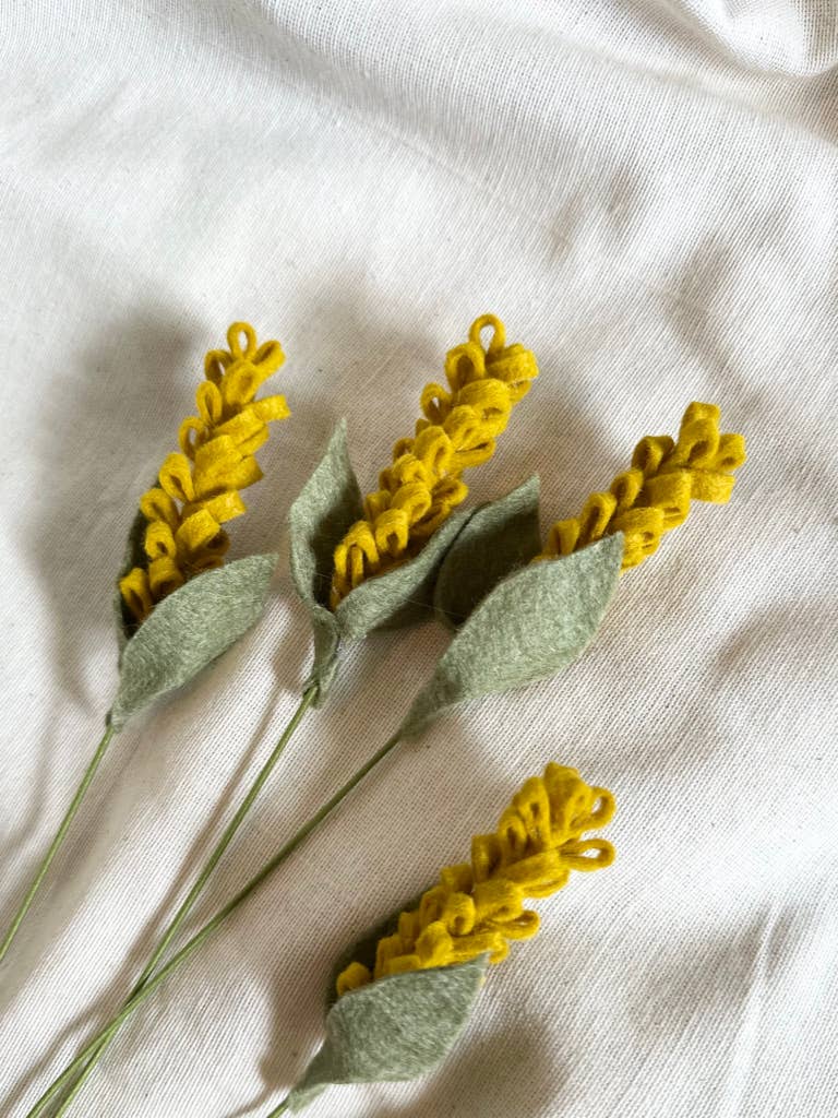 Felt Goldenspike Flower