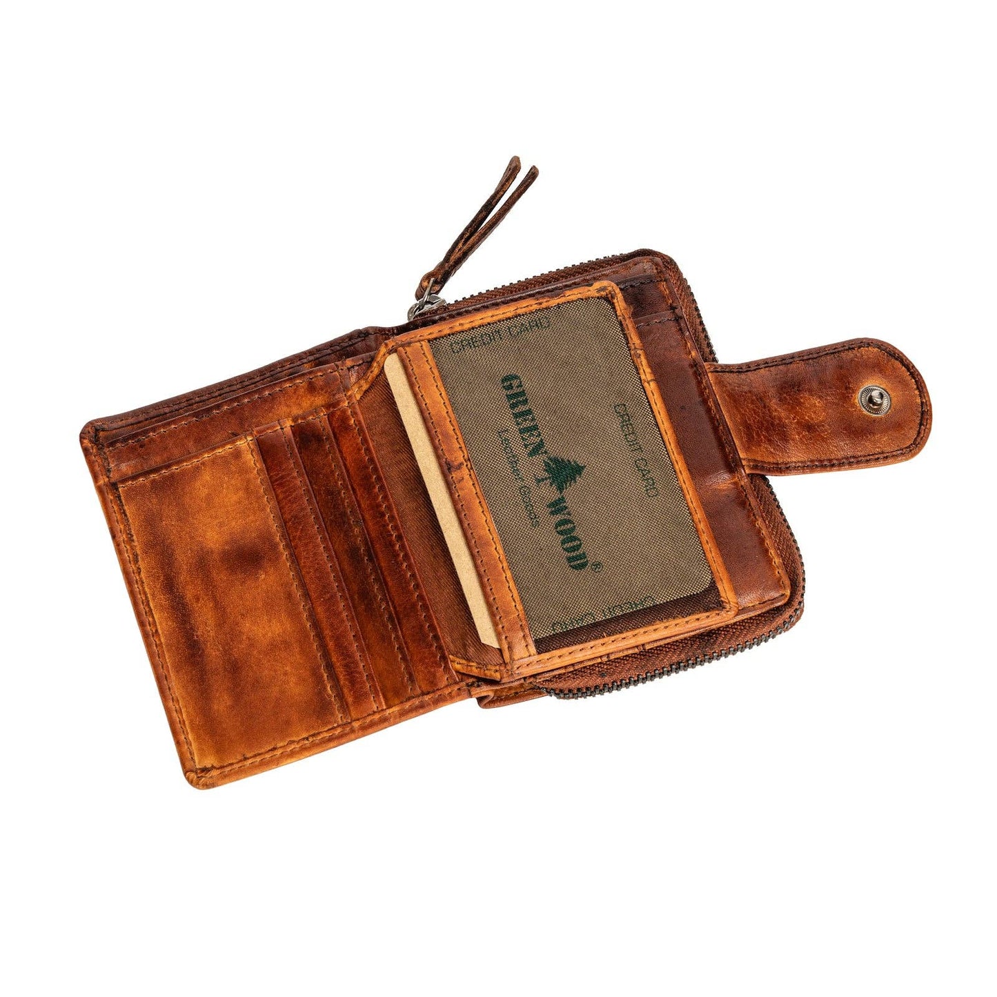 Women's Leather Wallet GW2268 Cognac