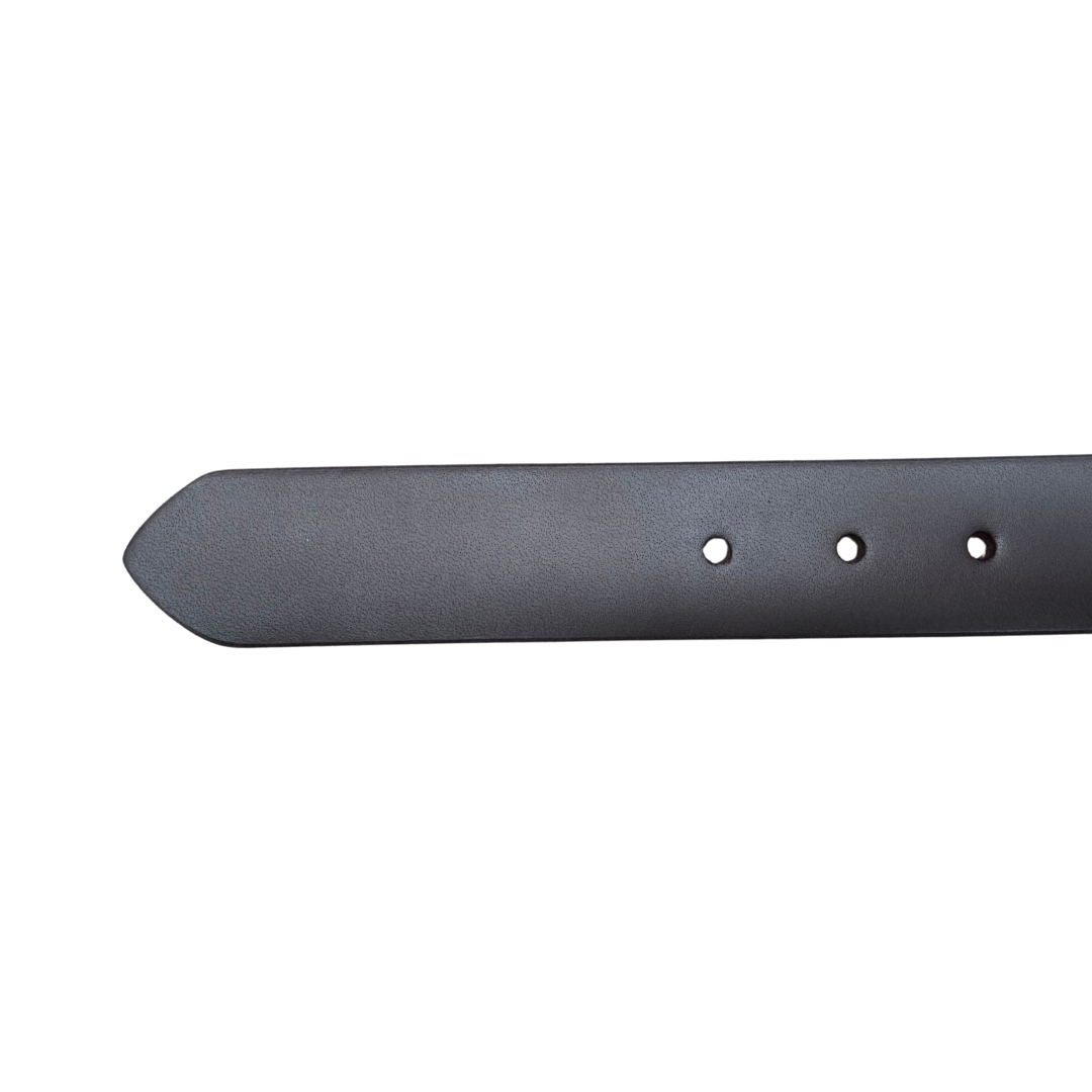 Leather Belt Brown with Sliver Buckle 35mm