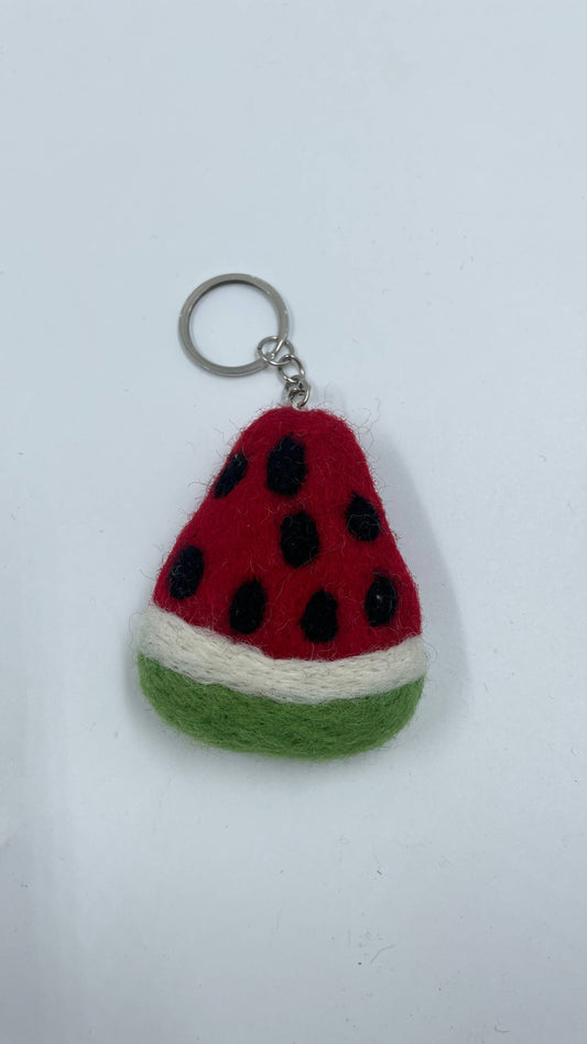 Handmade Cute Felt Watermelon Keyrings 