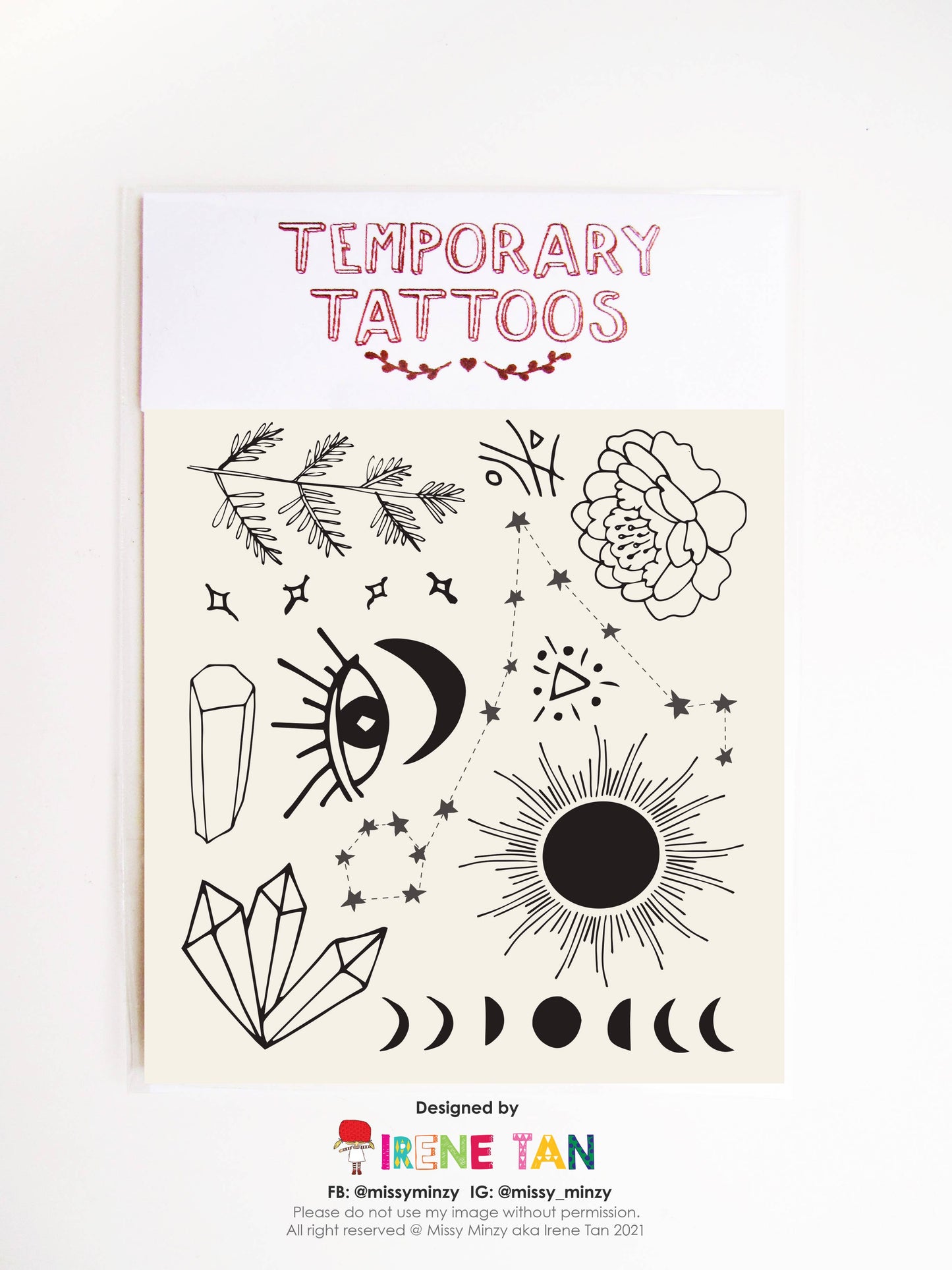Sun and Moon Temporary Tattoos
