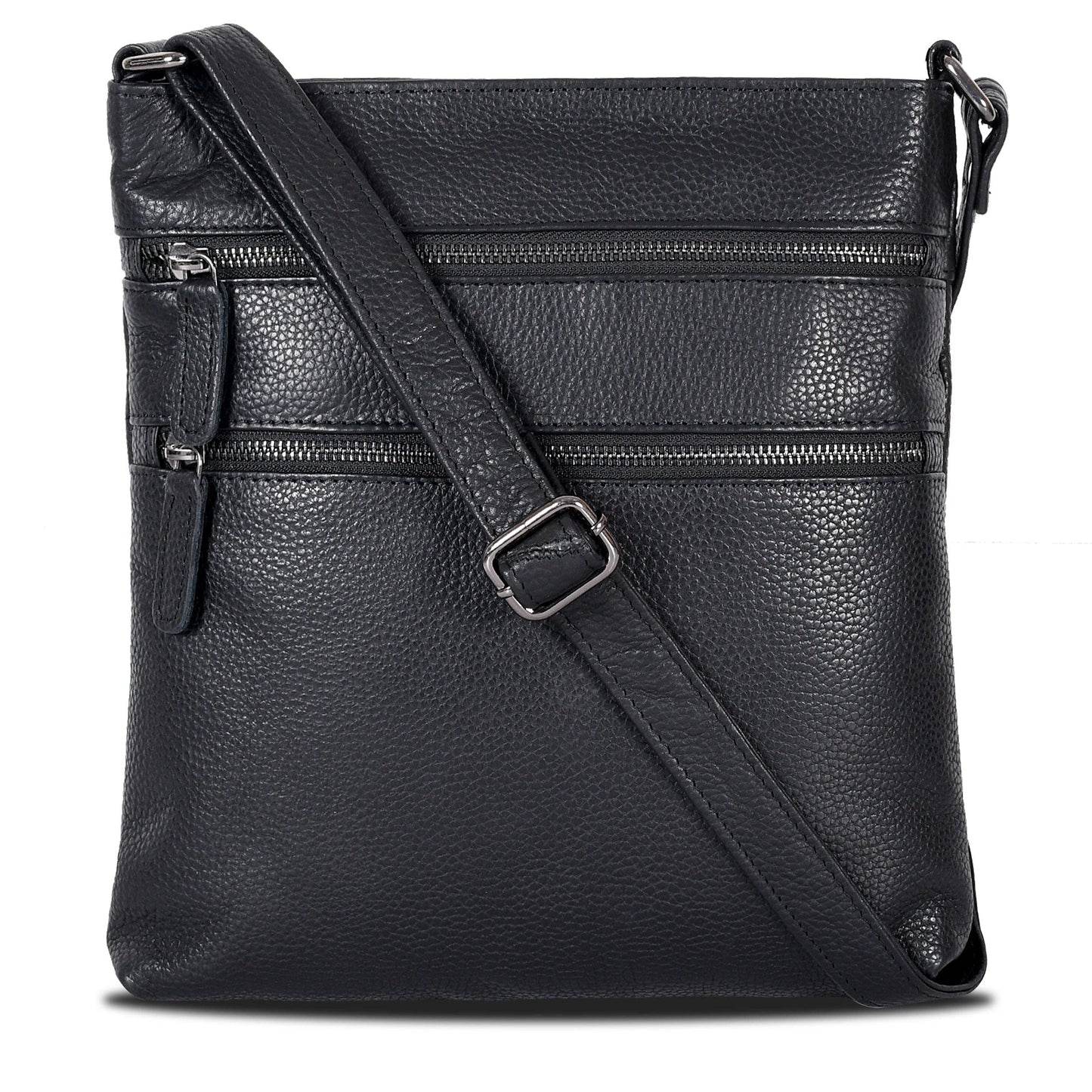 Leather Crossbody Purse - Black GW6309BLK