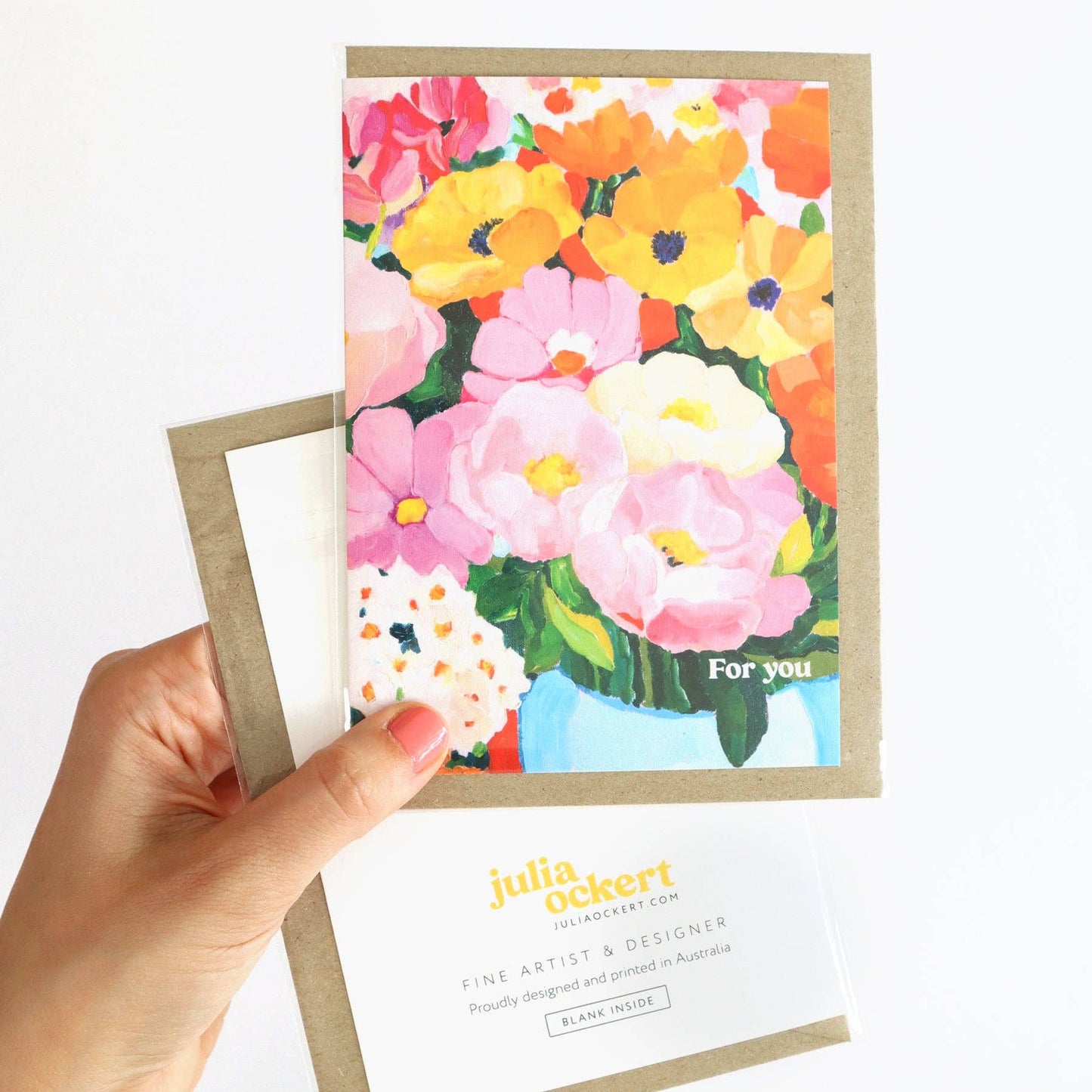 For You - Colourful Floral Greeting Card