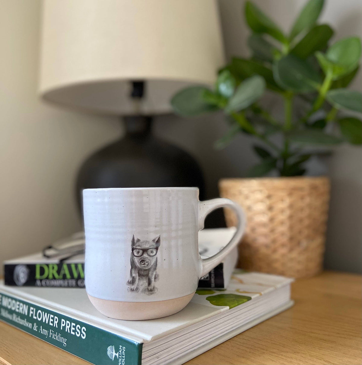 Preston Pig in glasses Stoneware Mug