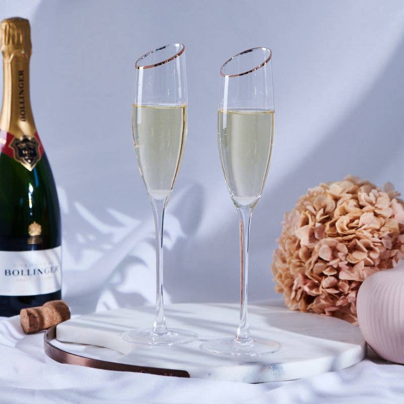 Elegance Stemmed Champagne Flutes (Set of 2)