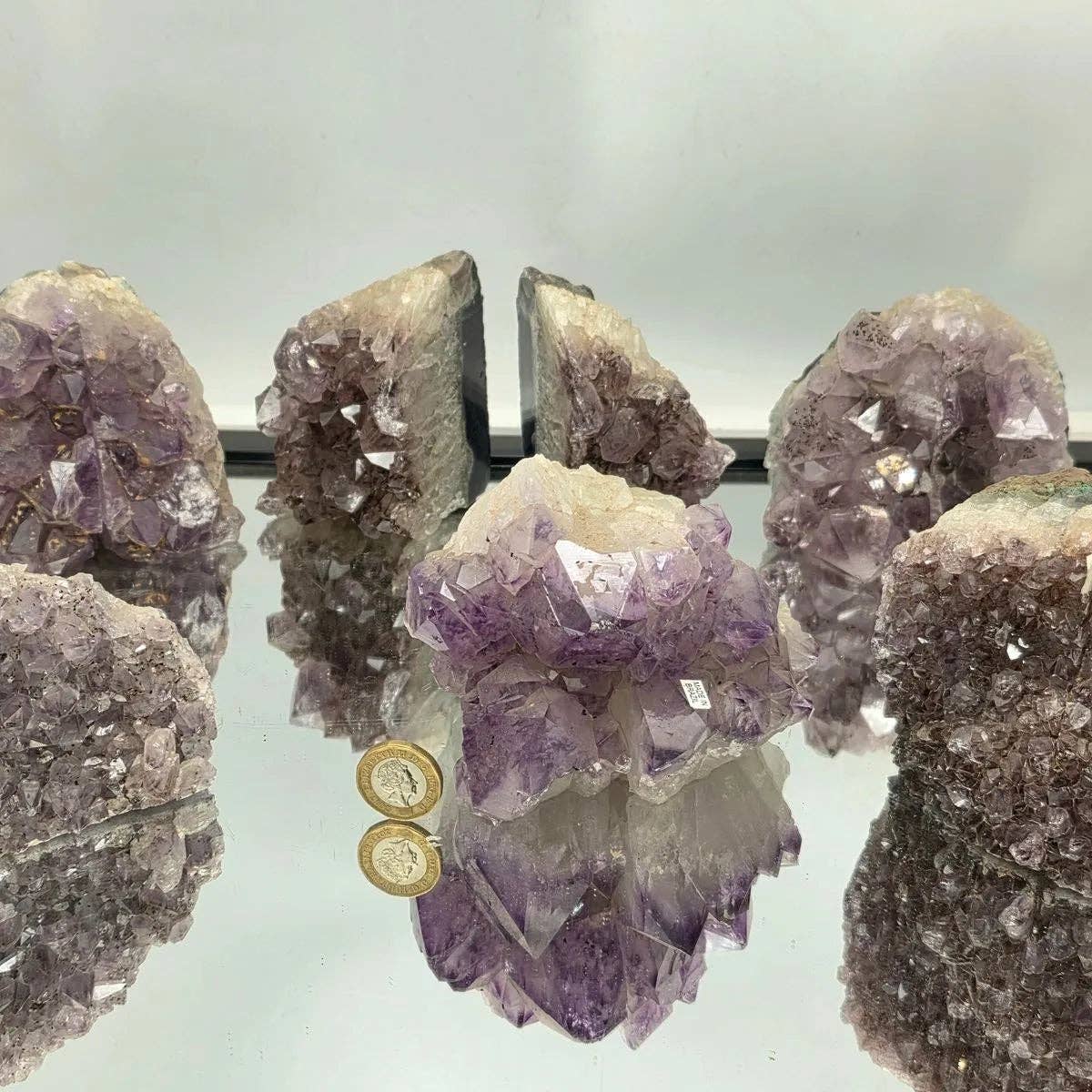 Amethyst Crystal Bookends 0.9-1.2 KG