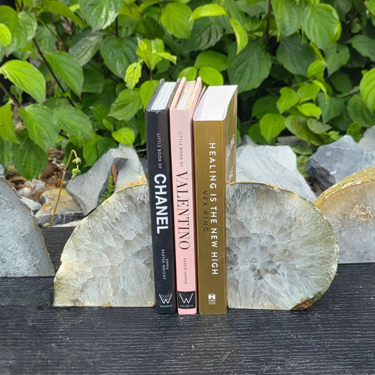 Agate / Quartz Crystal Bookends 1.3-2KG