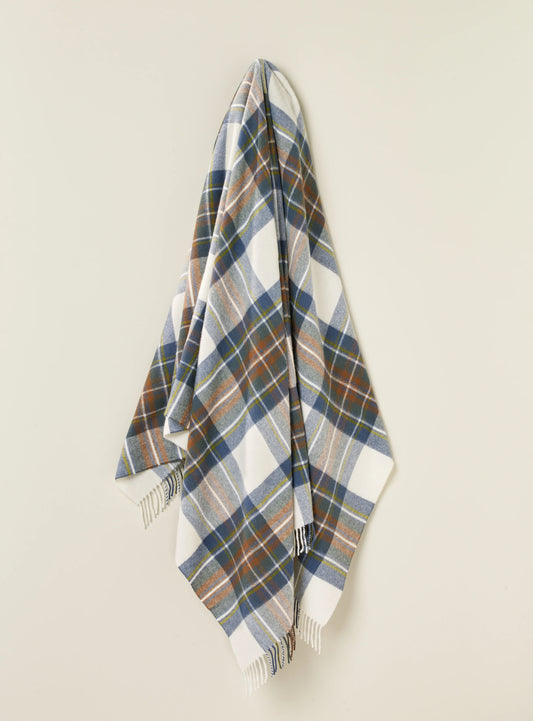 Exquisite Wool Merino Pure NZ Throw - Muted Royal Stewart