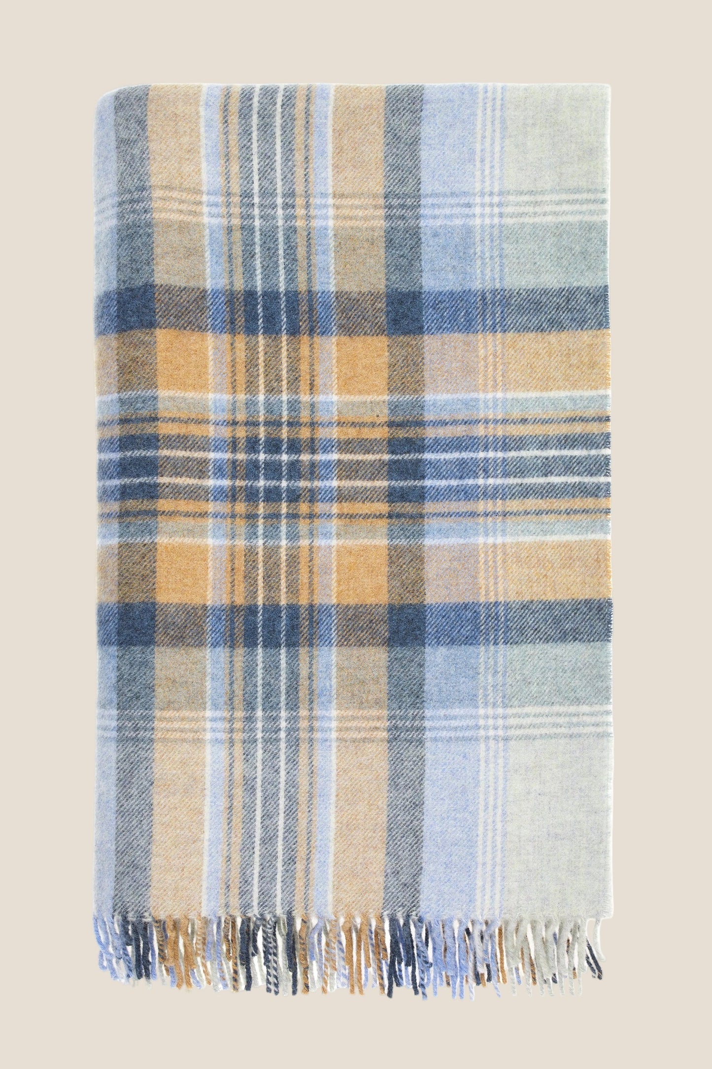 Exquisite Kintyre Blue NZ Wool Throw
