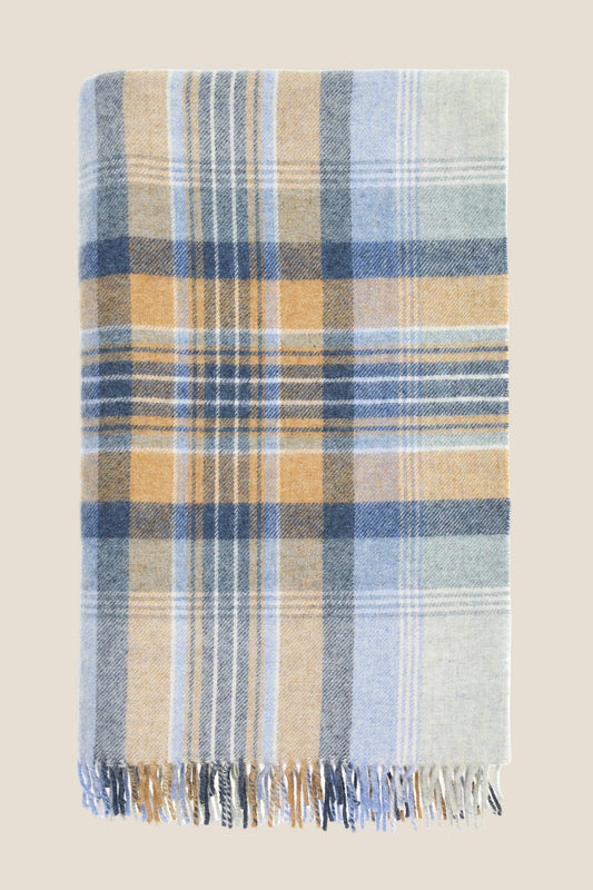 Exquisite Kintyre Blue NZ Wool Throw