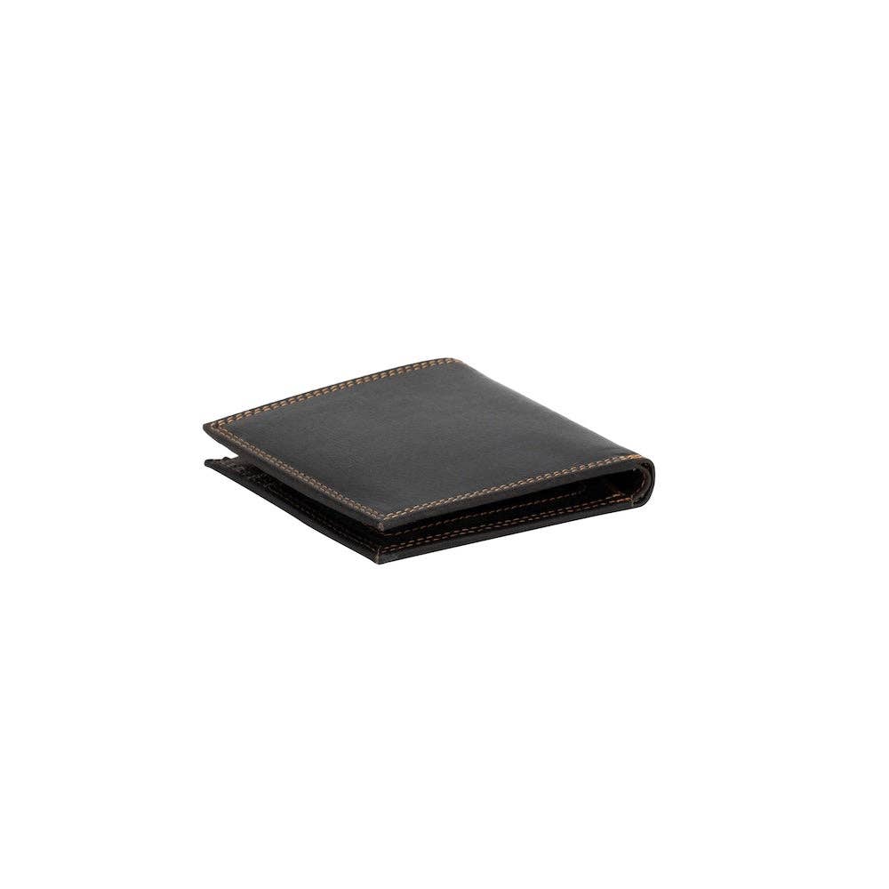 Greenwood Leather “Auckland” Men’s Bifold RFID Wallet – Genuine Leather Slim Wallet with Gift Box