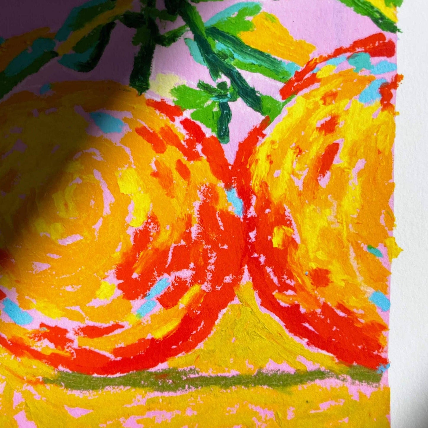 Oil Pastel Oranges Art Print
