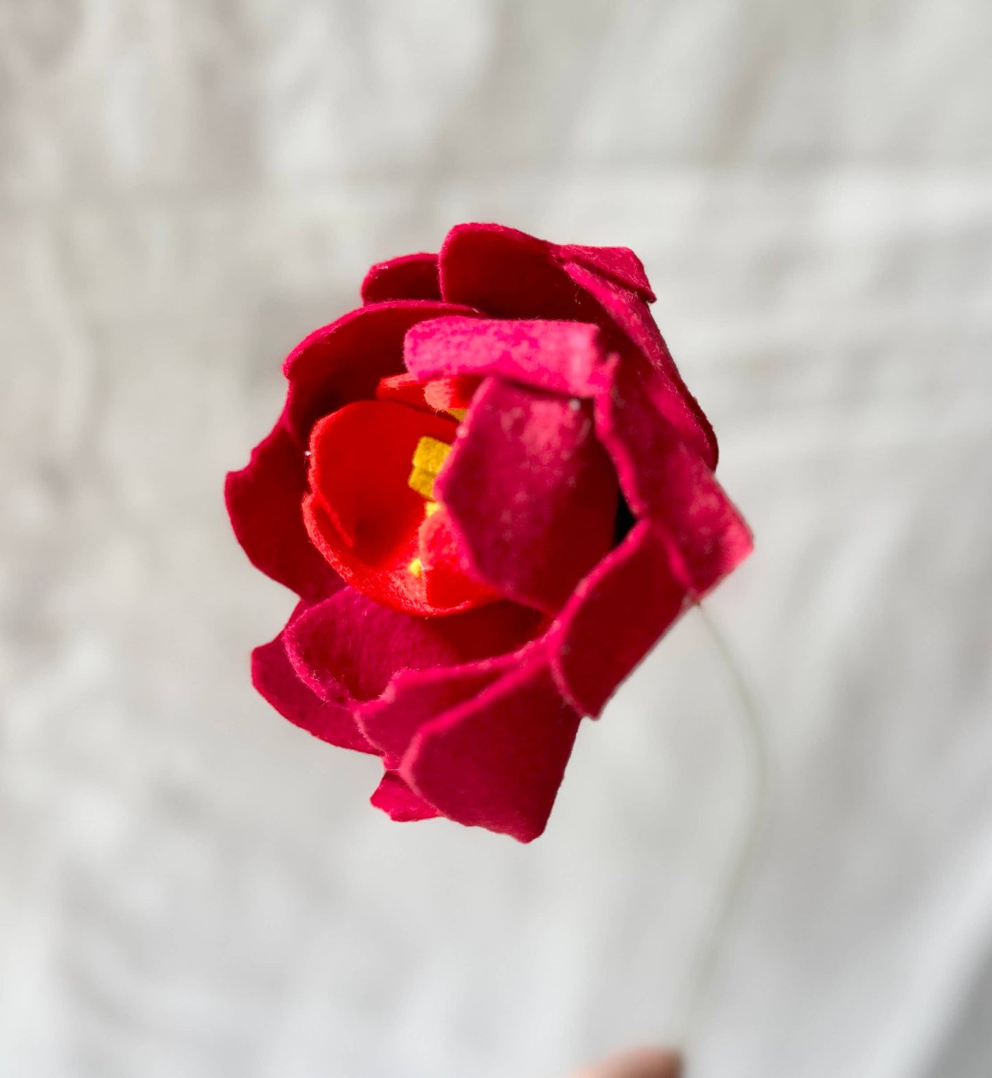 Peony Felt Flower (Red)