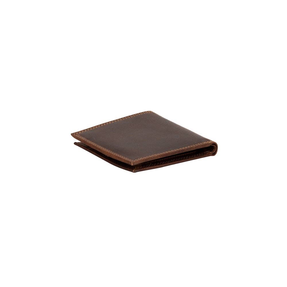 Greenwood Leather “Auckland” Men’s Bifold RFID Wallet – Genuine Leather Slim Wallet with Gift Box