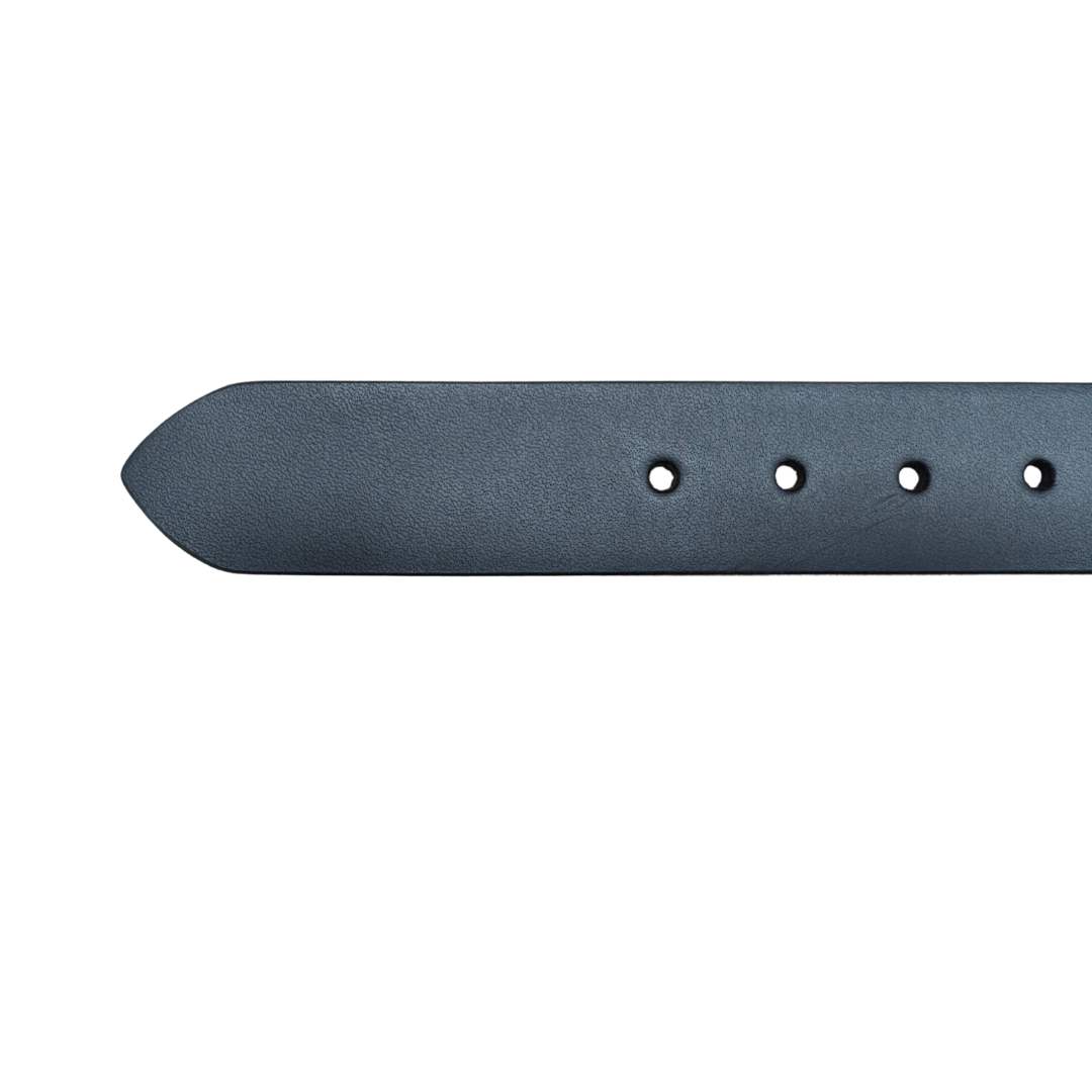 Leather Belt Black with Sliver Buckle