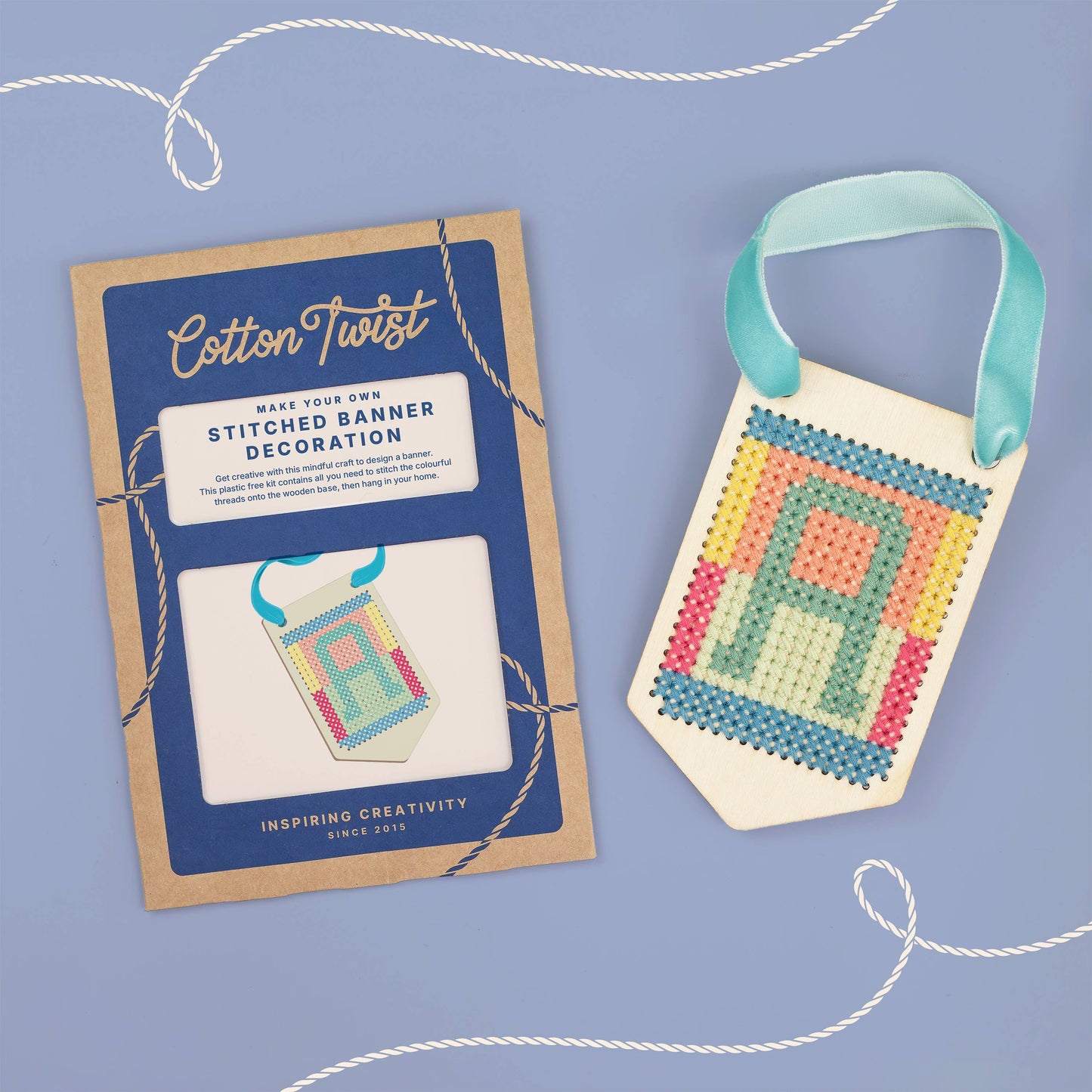 DIY Craft Kit: Make Your Own Stitched Banner Decoration