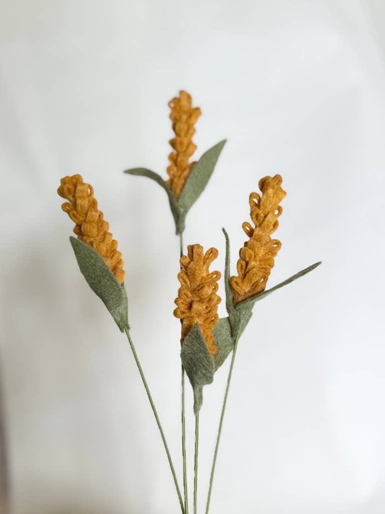 Felt Goldenspike Flower