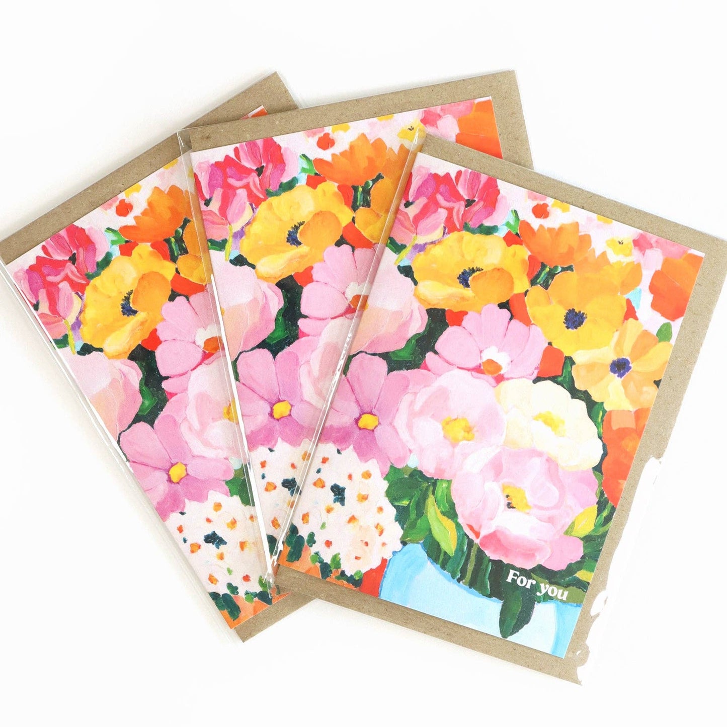 For You - Colourful Floral Greeting Card