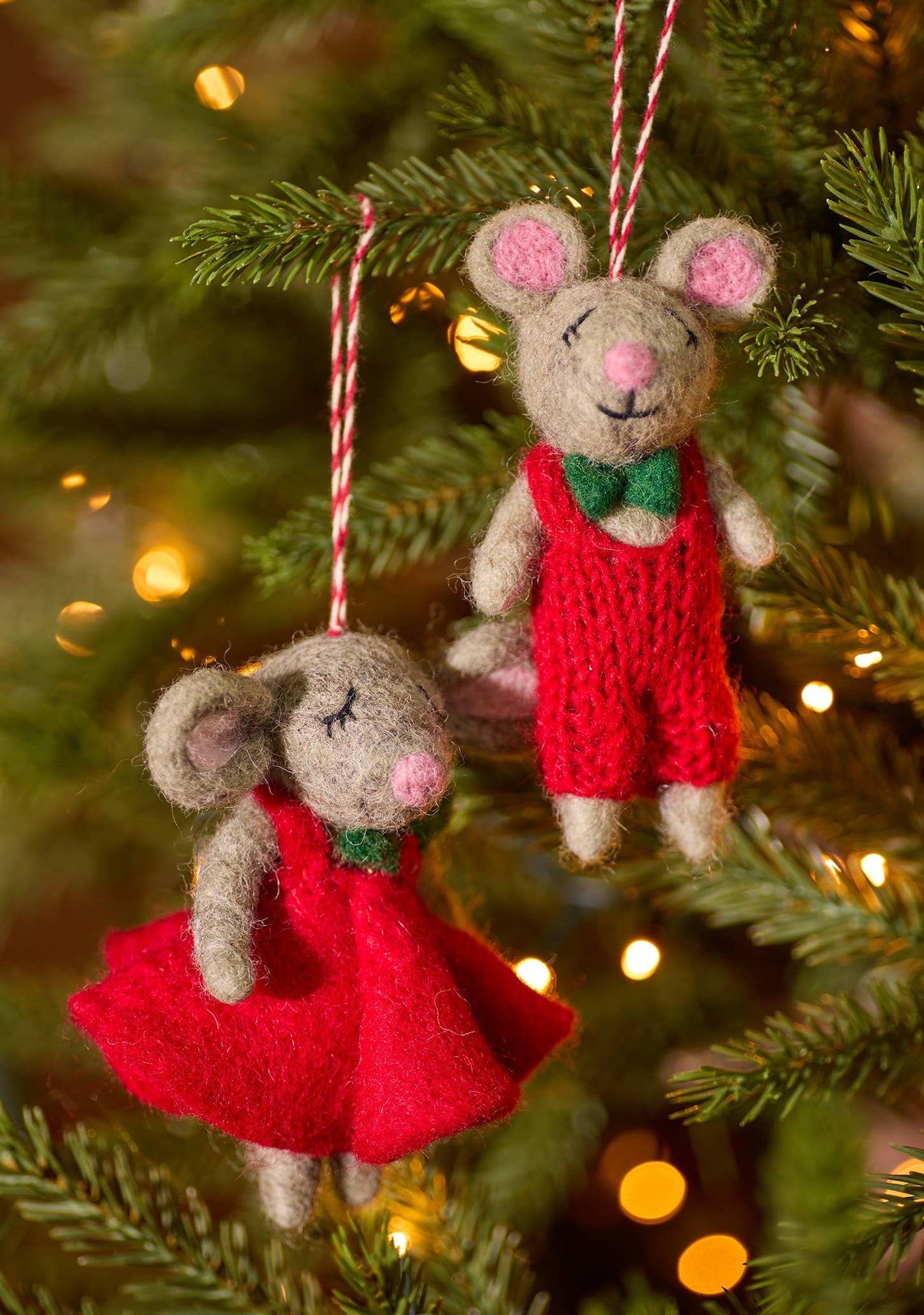 Felt Christmas Mice Decorations