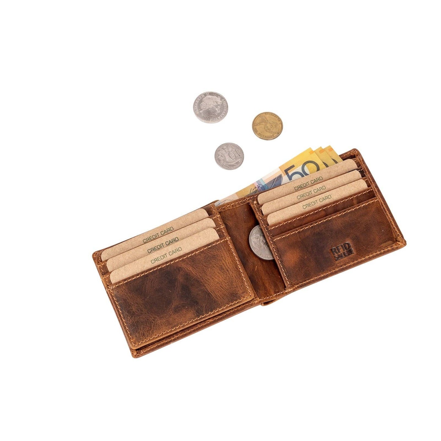 Samson RFID Leather Wallet – Camel