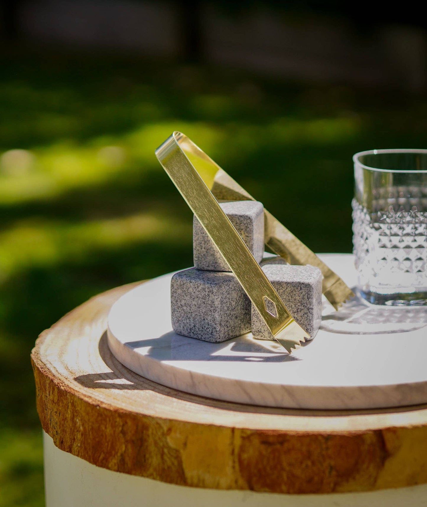 Whisky Stones Set With Tongs
